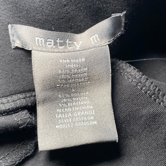 Black Matty M Pants - Size Large - Front Pockets - NWT - Picture 8 of 11
